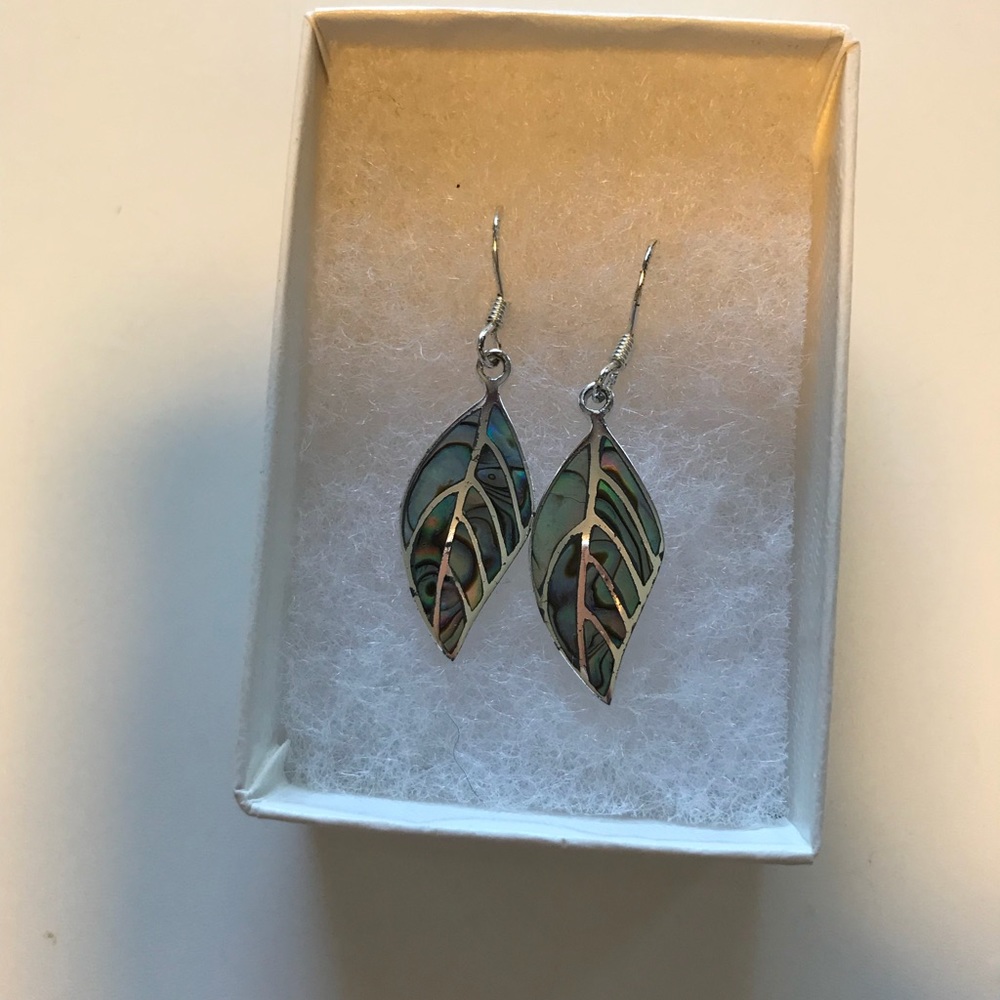 NWOT Silver “stained glass” earrings